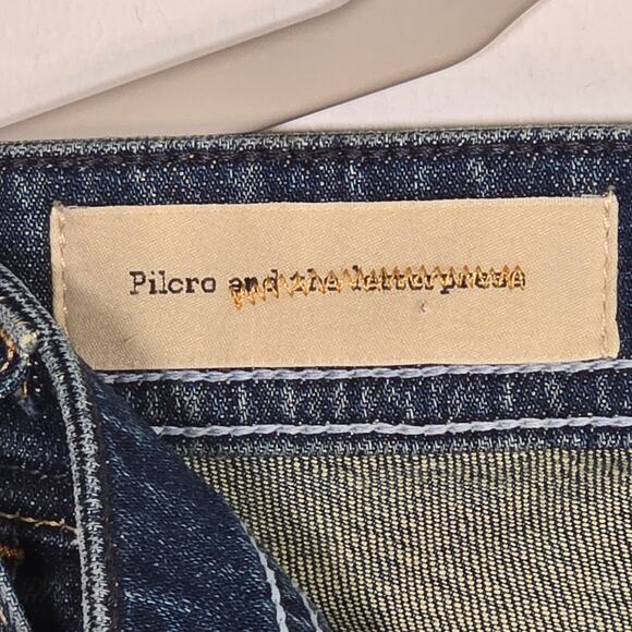 Pilcro And The Letterpress Hyphen Fit Women's Mid Rise Dark Wash Jeans Size 28 - Picture 6 of 13